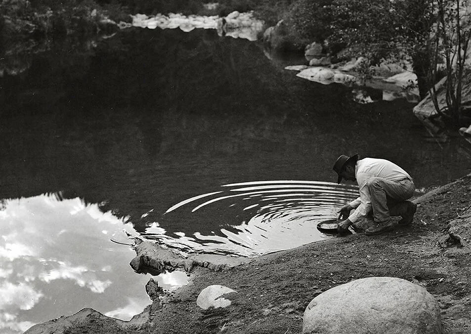 panning for gold